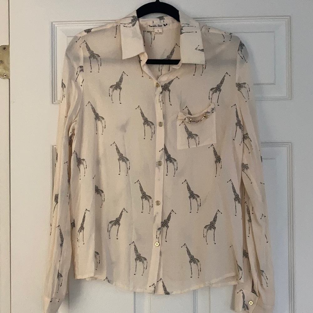 Giraffe print blouse